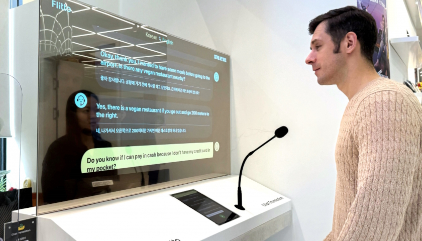interactive multilingual translation service kiosks