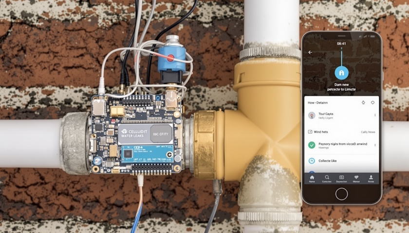 nRF9160 cellular IoT module detects leaks in water pipes